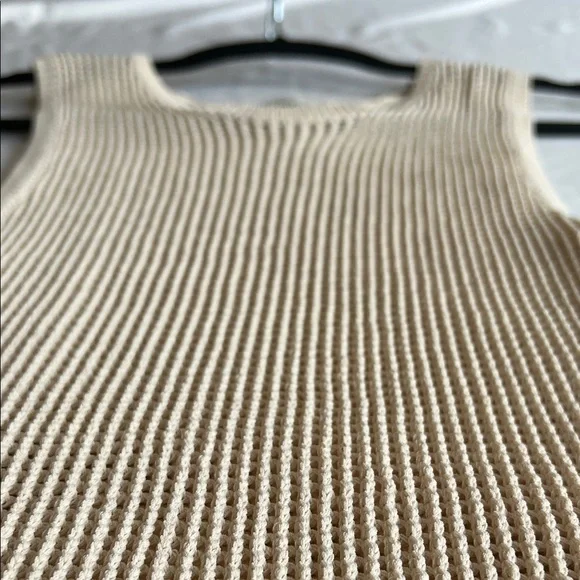DISSH Cream Ribbed Tank Top - Picture 3 of 4